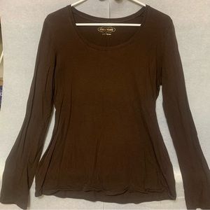 MAURICES - BROWN - Layering Long Sleeve Top